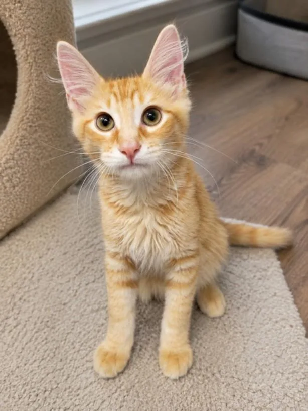 A young small-sized male Domestic Short Hair cat named Finn for adoption in Clinton Township, MI