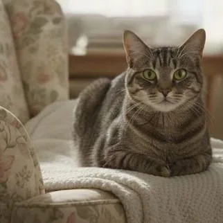 A young medium-sized male Domestic Short Hair cat named Ringo for adoption in Pittsfield, IL
