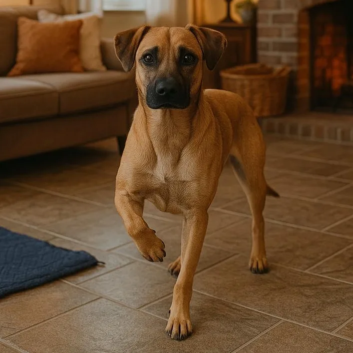 A young medium-sized male Labrador Retriever dog named Kobe for adoption in Brookeville, MD