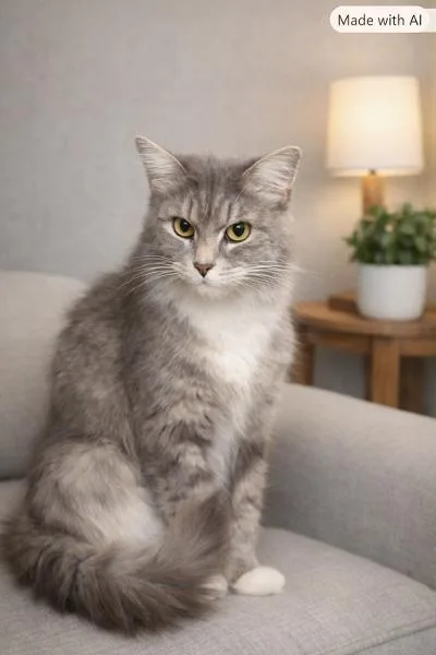 A young small-sized female Domestic Medium Hair cat named Naomi for adoption in Wilkesboro, NC
