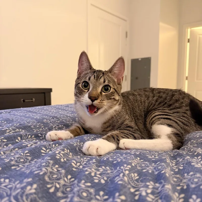 A young medium-sized male Brown / Chocolate Domestic Short Hair cat named Boba for adoption in Brooklyn, NY
