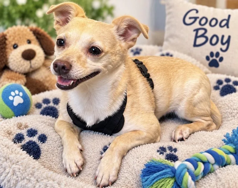 An adult small-sized male Chihuahua dog named Quigley for adoption in Cedartown, GA