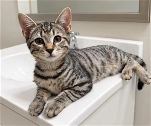 A baby small-sized female Domestic Short Hair cat named Nellie for adoption in Hagerstown, MD