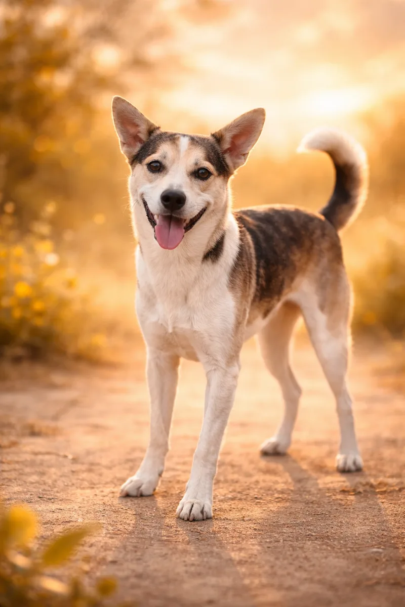 A young medium-sized female Brown Husky dog named Pitufina for adoption in PLAYA DEL CARMEN , Quintana Roo, Mexico, FL