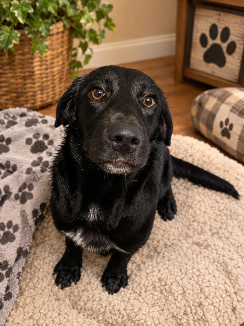 A baby medium-sized female Border Collie dog named Edith for adoption in Sistersville, WV