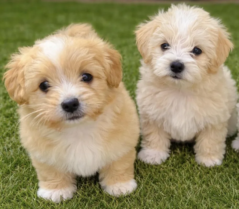 A baby small-sized female Golden Goldendoodle dog named Madi And Sandi for adoption in Cerritos, CA