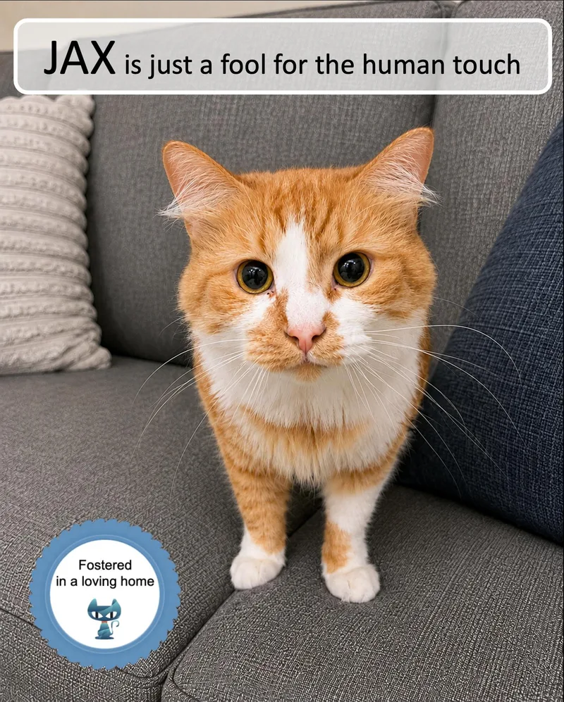 A young medium-sized male Tabby (Orange / Red) Tabby cat named Jax for adoption in Cincinnati, OH