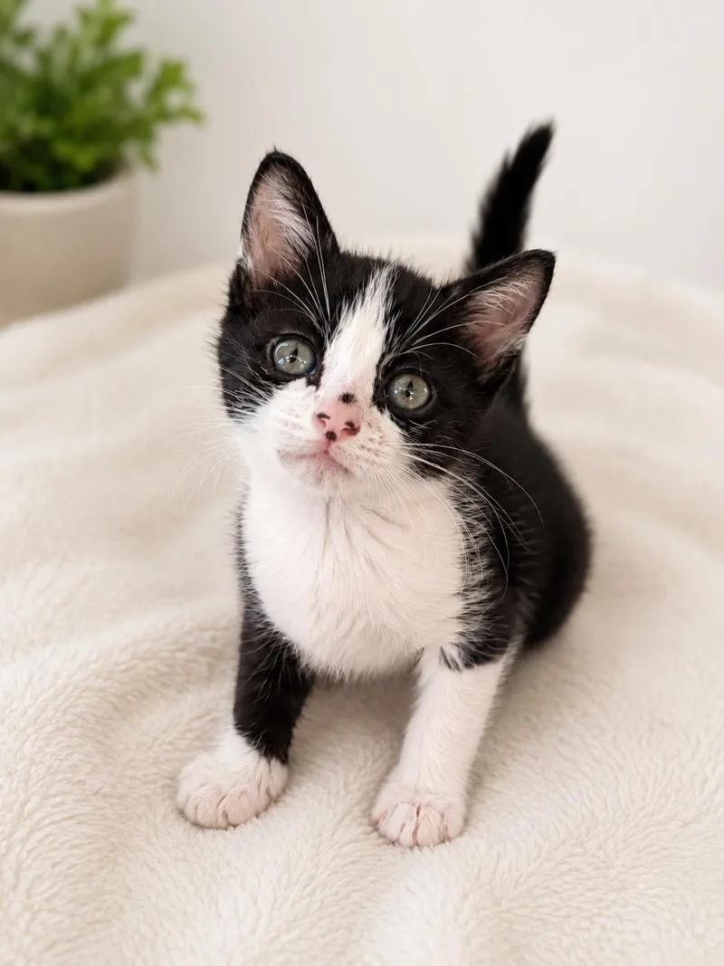 A baby small-sized male Domestic Short Hair cat named Lui for adoption in Long Beach, CA