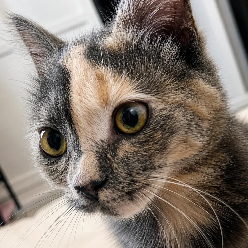 A baby medium-sized female Dilute Tortoiseshell Domestic Short Hair cat named Sonesta for adoption in Santa Ana, CA