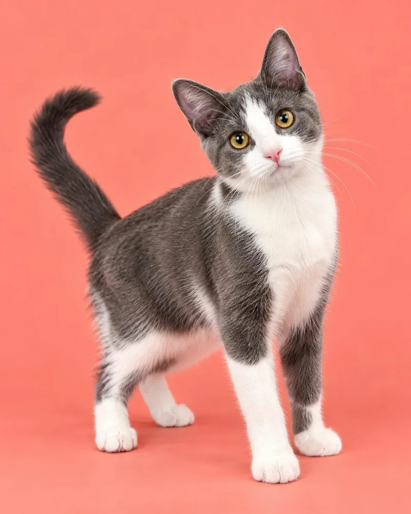 A baby medium-sized male Domestic Short Hair cat named Miso Jr for adoption in Rowland Heights, CA