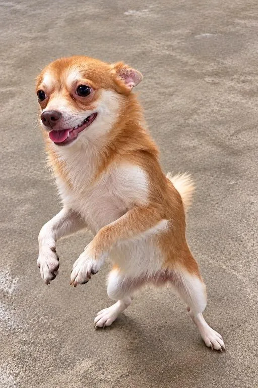 A young small-sized male Apricot / Beige Pomeranian dog named Llama for adoption in Cedarburg, WI
