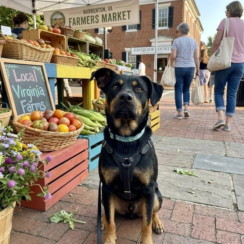 An adult large-sized male Black Rottweiler dog named Roscoe for adoption in Marshall, VA