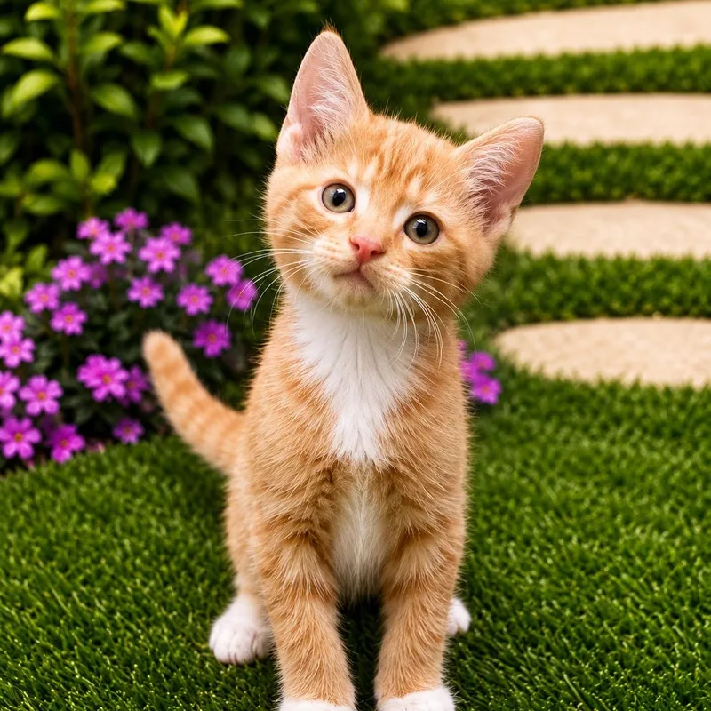 A baby medium-sized male Orange & White Domestic Short Hair cat named Patrick for adoption in Charlotte, NC