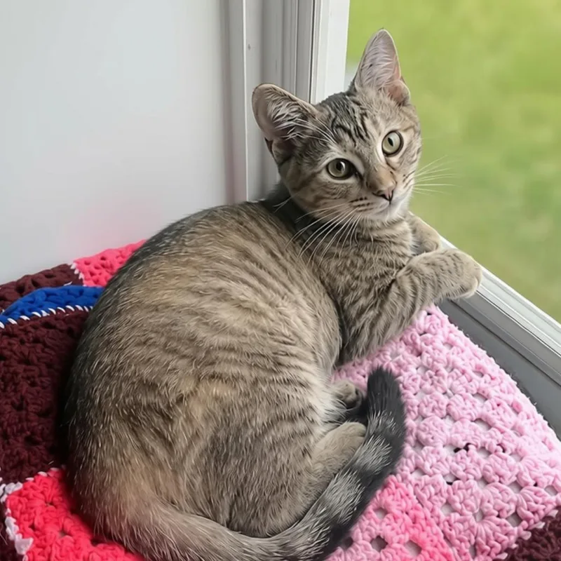 A baby small-sized female Brown / Chocolate Domestic Short Hair cat named Hazel for adoption in Springfield, OH