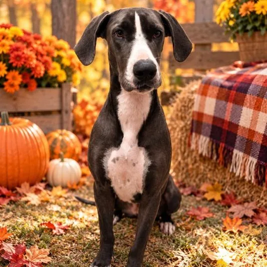 A young large-sized female Gray / Blue / Silver Great Dane dog named Sydney for adoption in Williston, VT