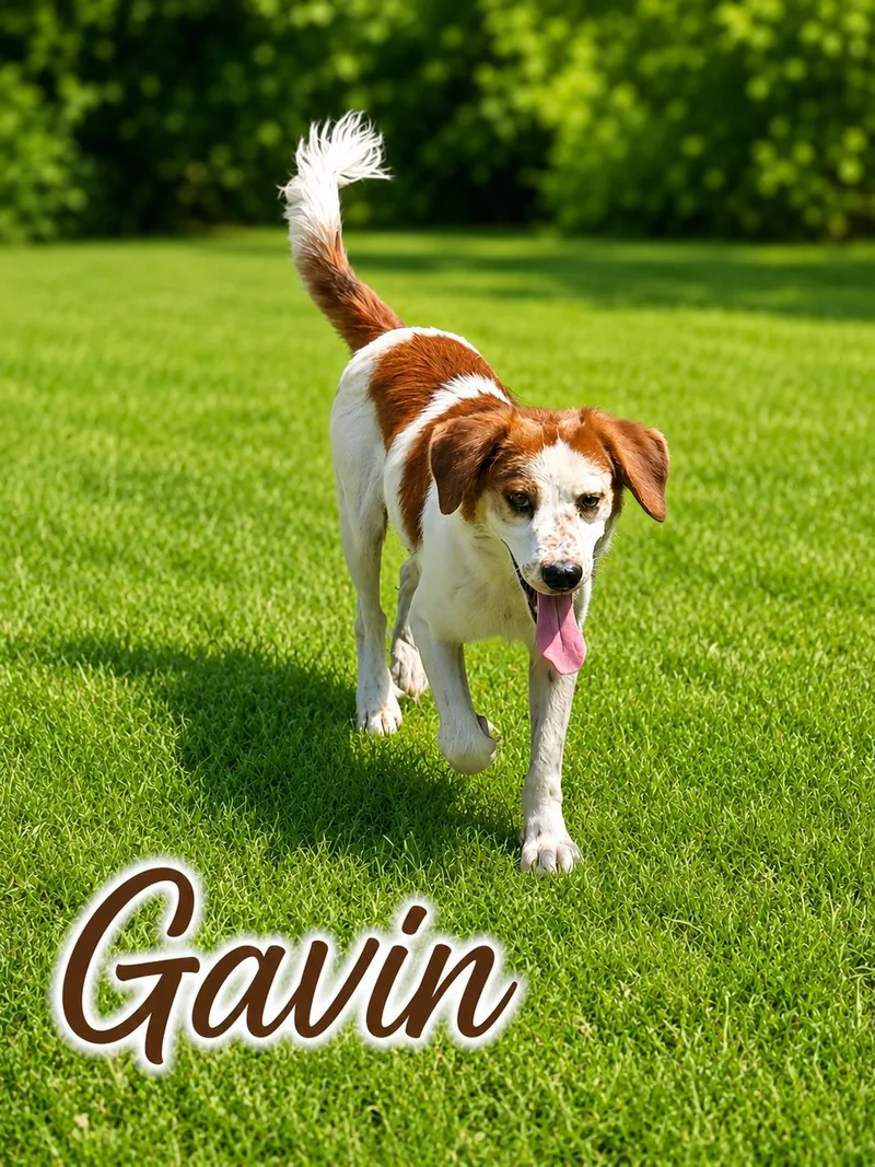 A young medium-sized male Red / Chestnut / Orange Labrador Retriever dog named Gavin for adoption in Momence, IL