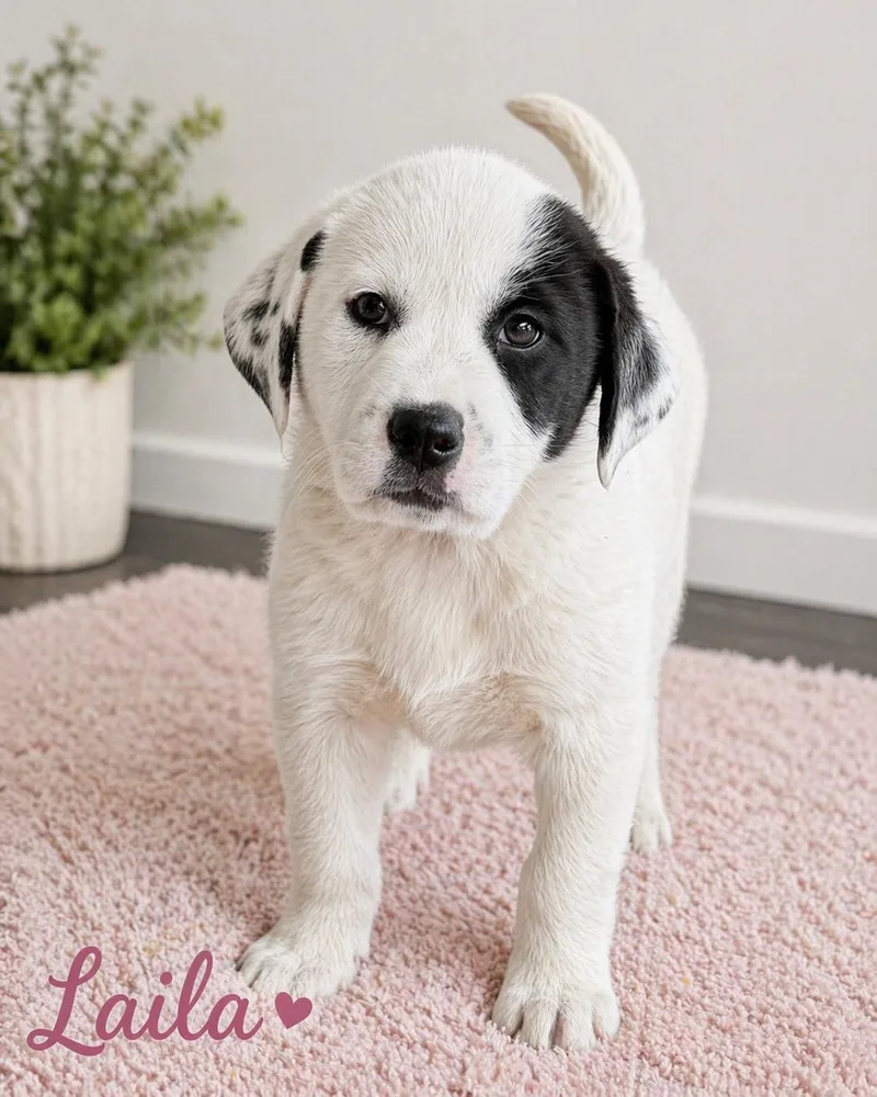 A young large-sized female White / Cream Great Pyrenees dog named Laila for adoption in Sylacauga, AL
