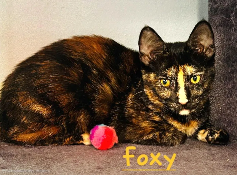 A young medium-sized female Domestic Short Hair cat named Foxy for adoption in Longwood, FL