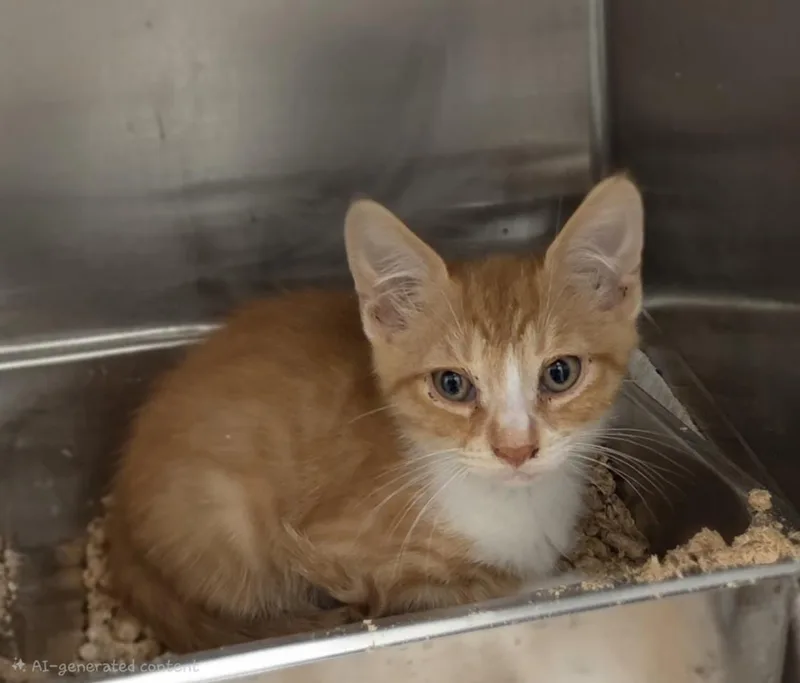 A baby small-sized male Domestic Short Hair cat named Tw for adoption in Hagerstown, MD