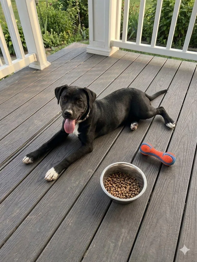 Black lab mix pup thumbnail 2
