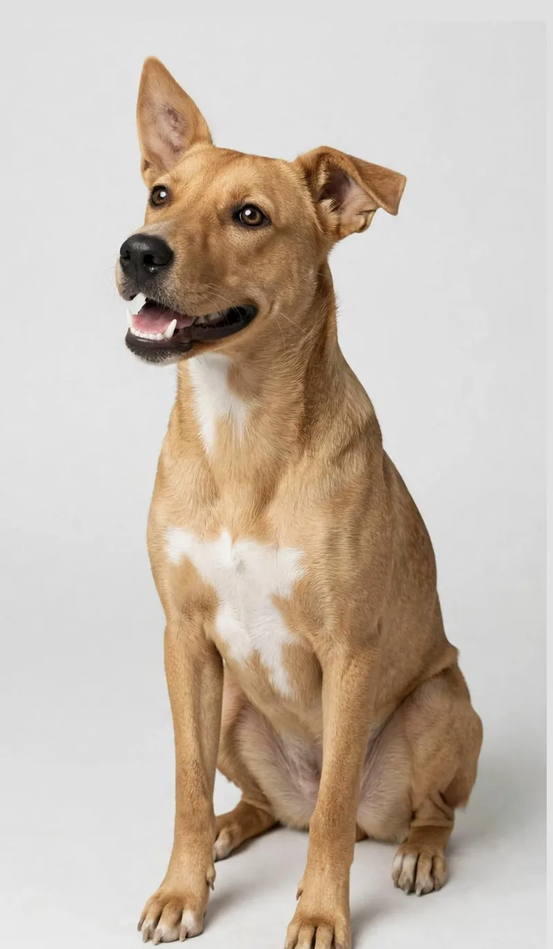 A young medium-sized female Carolina Dog dog named Maple for adoption in Houston, TX