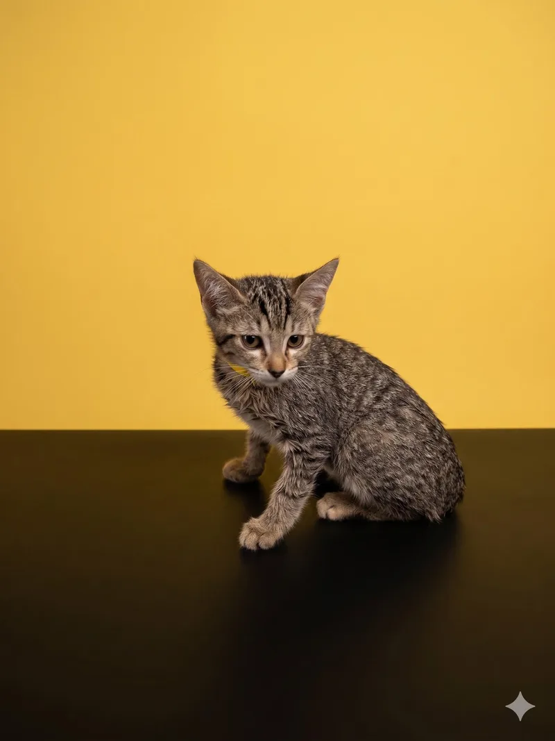 A baby small-sized female Domestic Short Hair cat named Yancy for adoption in Los Angeles, CA