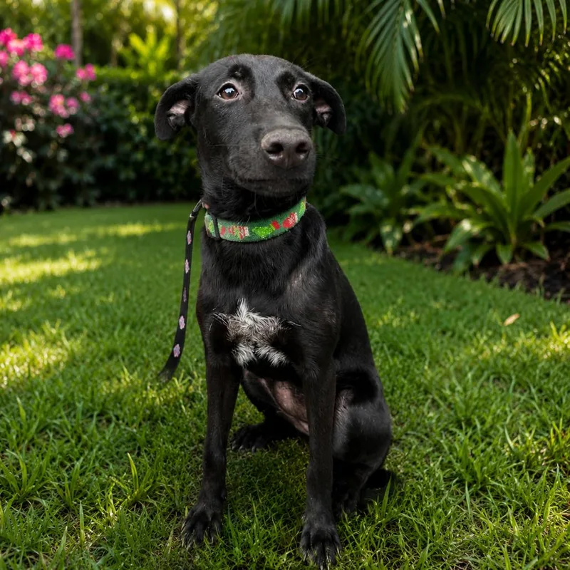 A young medium-sized female Black Mixed Breed dog named Ebony for adoption in LOXAHATCHEE, FL