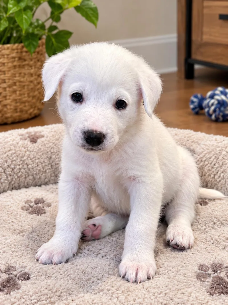 A baby medium-sized female Great Pyrenees dog named Happy for adoption in Orange, CA