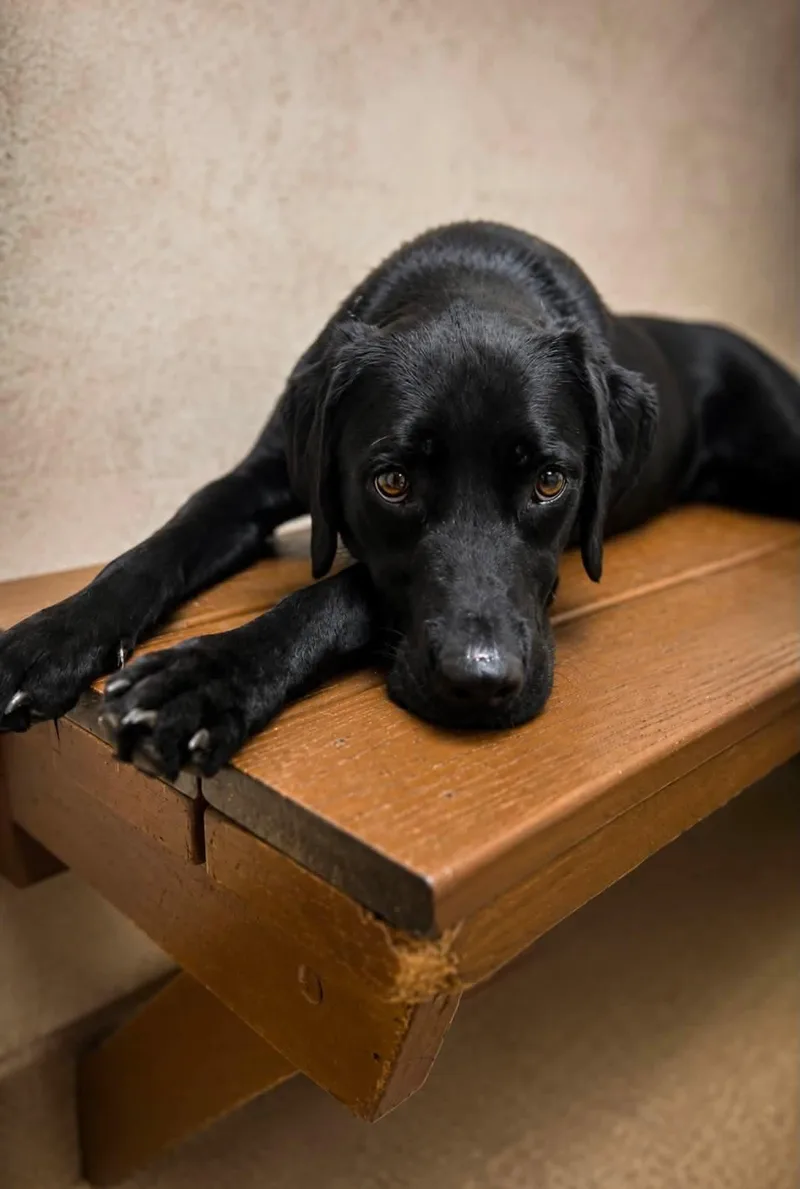 A young medium-sized female Black Labrador Retriever dog named Myla for adoption in Shinnston, WV