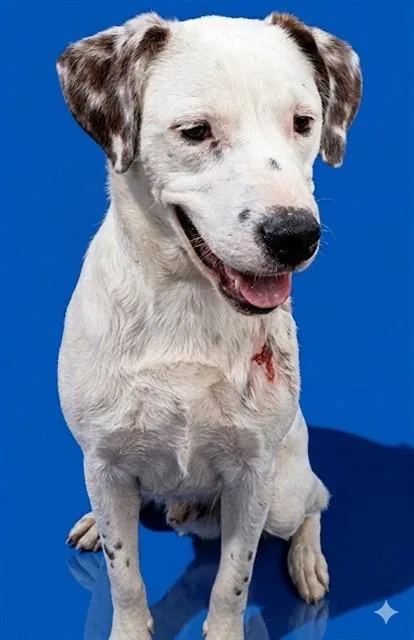 A young medium-sized male Mixed Breed dog named Domino for adoption in Jacksonville, FL