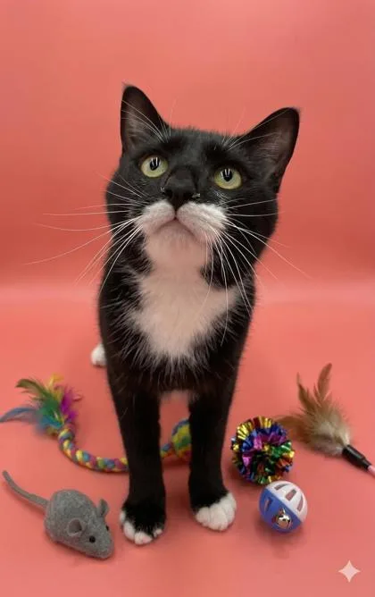 An adult small-sized male Domestic Short Hair cat named Zachary Binx for adoption in Bowling Green, KY