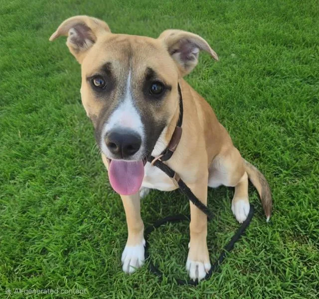 A young medium-sized female Pit Bull Terrier dog named Stacie for adoption in Albuquerque, NM