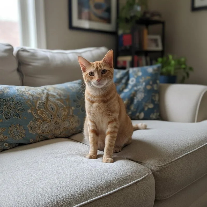 A baby medium-sized male Tabby (Orange / Red) Domestic Short Hair cat named Queso Indoor Only for adoption in Stockton, CA