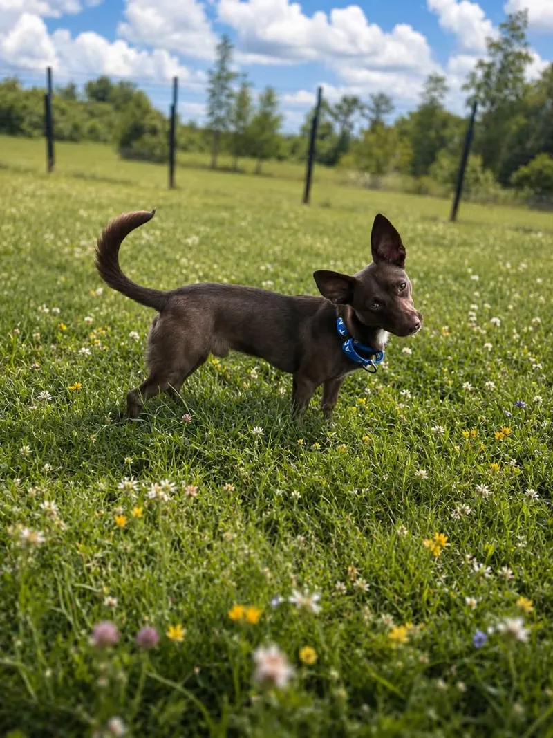 A young small-sized male Brown / Chocolate Dachshund dog named Bookie for adoption in Myakka City, FL