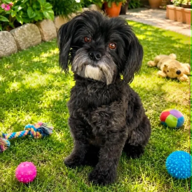 An adult small-sized male Black Maltipoo dog named Teddy for adoption in Graham, WA