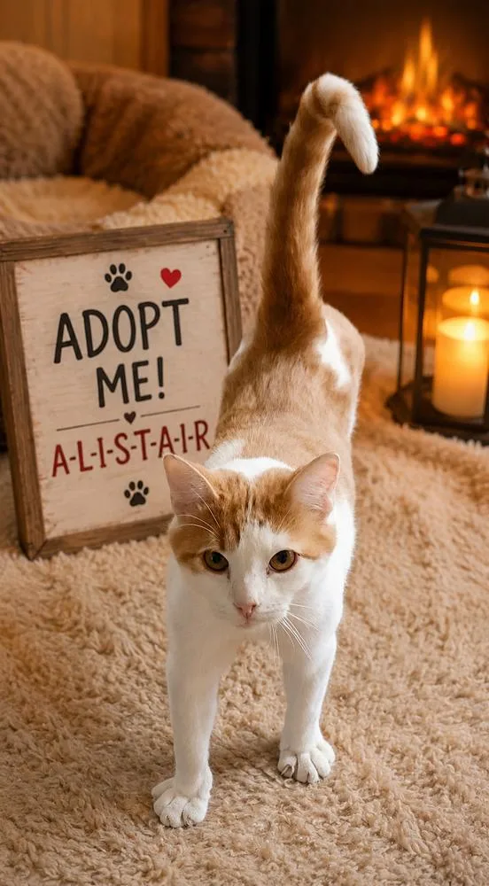 An adult medium-sized male Domestic Short Hair cat named Alistair for adoption in Dallas, TX