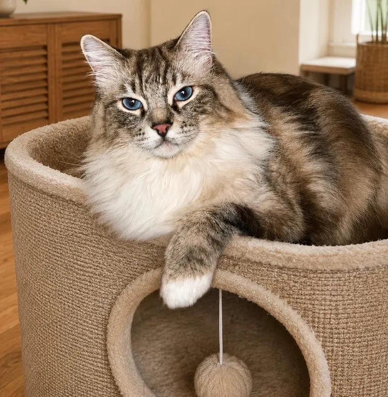 An adult large-sized male Cream / Ivory Ragdoll cat named Sammy Stunning Ragdoll for adoption in Danbury, CT