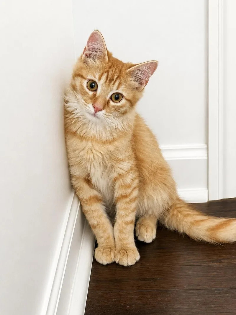 A baby medium-sized male Tabby (Orange / Red) Domestic Long Hair cat named Dewalt for adoption in Greensboro, NC