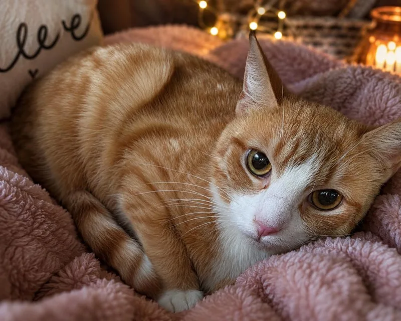 A young small-sized female Orange & White Domestic Short Hair cat named Candi for adoption in Elyria, OH
