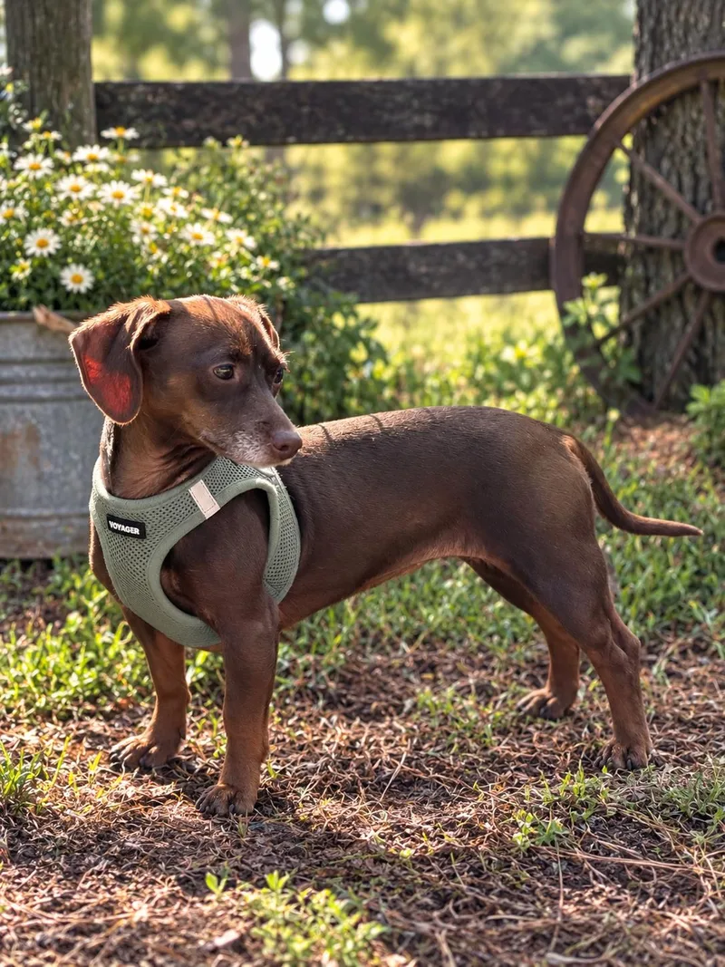 An adult small-sized female Brown / Chocolate Dachshund dog named Lady for adoption in Kings Mountain, NC
