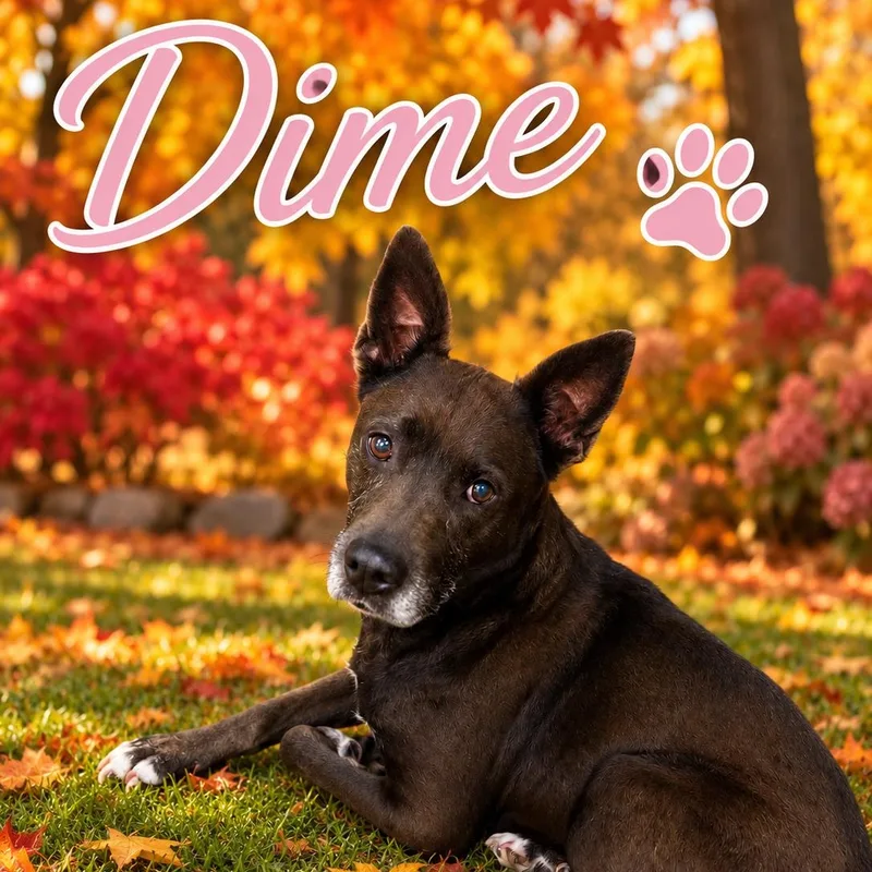 A senior medium-sized male White / Cream Shepherd dog named Dime for adoption in Paramus, NJ