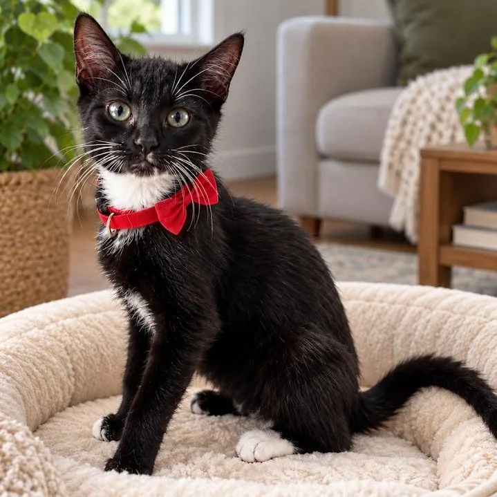 A baby small-sized female Black & White / Tuxedo Tuxedo cat named Ulisa for adoption in Miami, FL