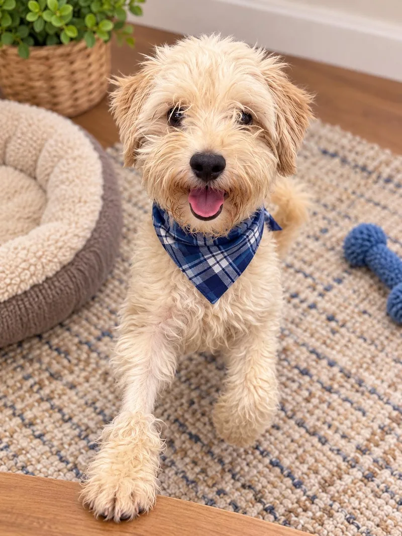 A young small-sized male Apricot / Beige Miniature Poodle dog named Peluso for adoption in Phoenix, AZ
