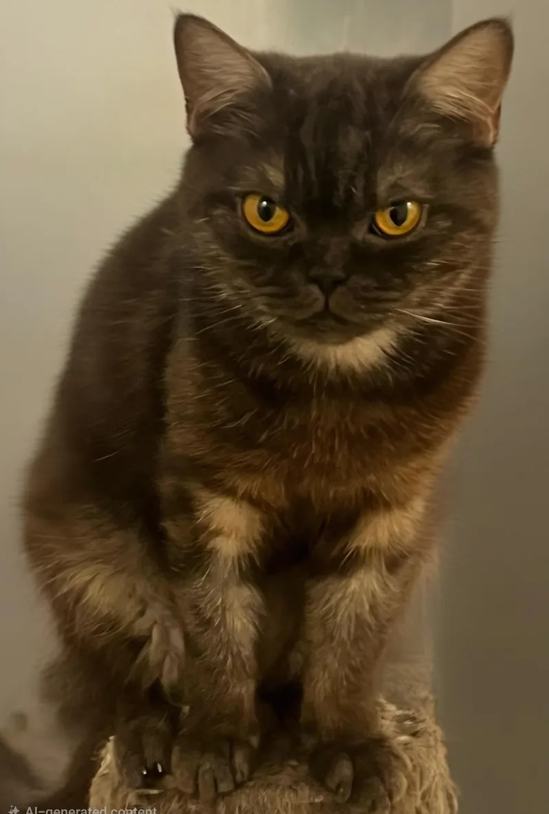 A young medium-sized female British Shorthair cat named Bella for adoption in Snow Hill, MD
