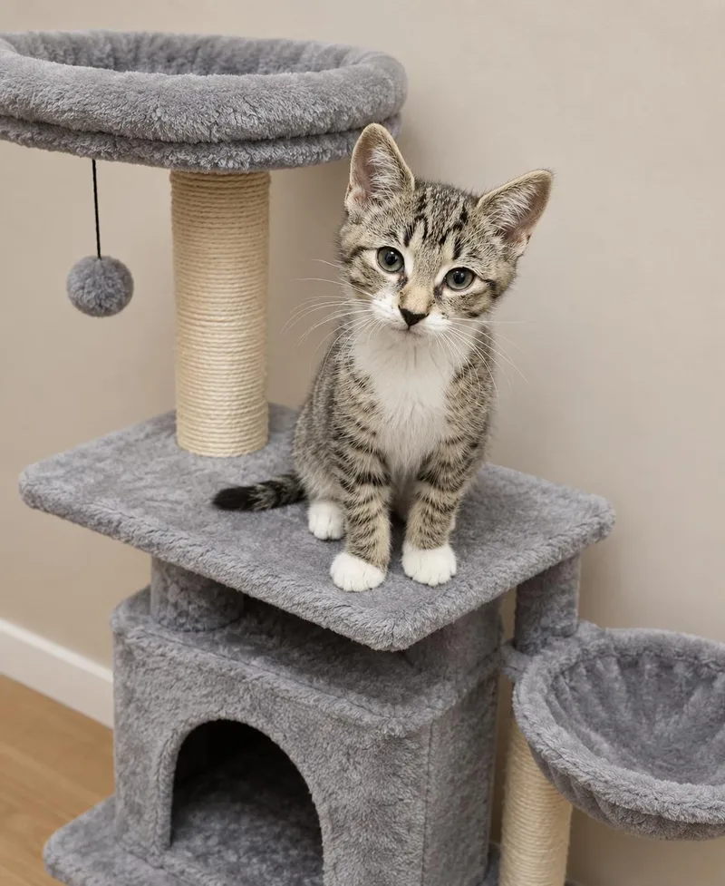 A young medium-sized male Tabby (Buff / Tan / Fawn) Domestic Short Hair cat named Squirt for adoption in Belchertown, MA