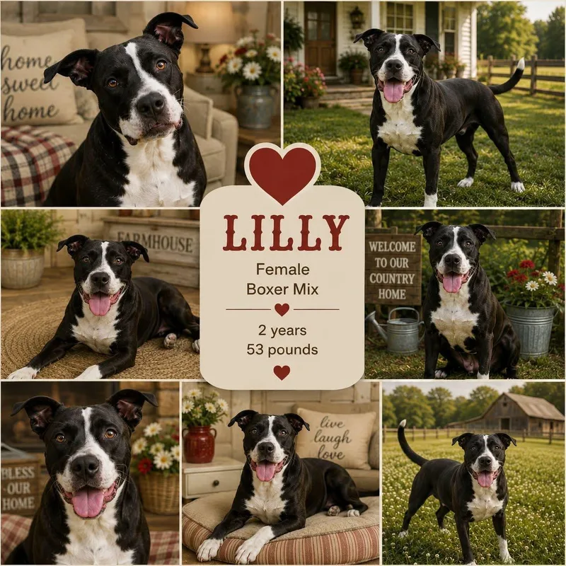 An adult medium-sized female American Staffordshire Terrier dog named Lilly for adoption in Jackson, TN