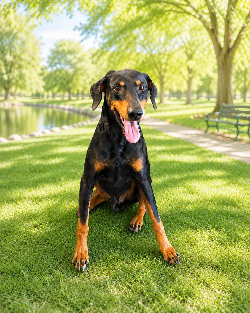 An adult large-sized male Doberman Pinscher dog named Diesel for adoption in Chatsworth, CA