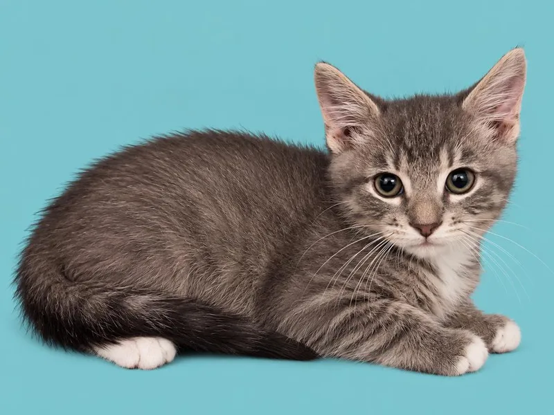 A baby medium-sized male Domestic Long Hair cat named Earl for adoption in Emerald Isle, NC