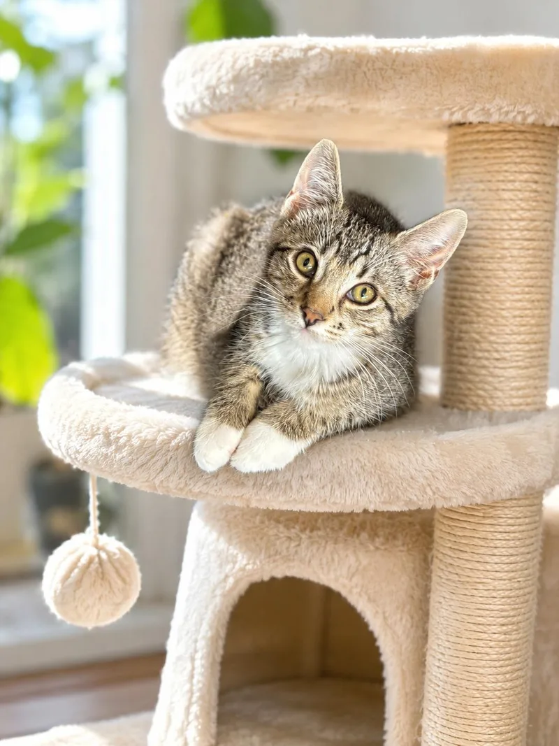 A baby medium-sized male Tabby (Brown / Chocolate) Domestic Short Hair cat named Rocco for adoption in Ephrata, WA