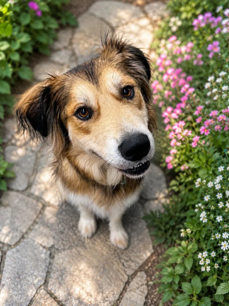 A young large-sized male Bicolor Shepherd dog named Pierce for adoption in Bowie, TX
